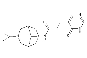 Image of N-(7-cyclopropyl-7-azabicyclo[3.3.1]nonan-9-yl)-3-(6-keto-1H-pyrimidin-5-yl)propionamide