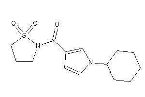 Image of (1-cyclohexylpyrrol-3-yl)-(1,1-diketo-1,2-thiazolidin-2-yl)methanone