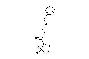 1-(1,1-diketo-1,2-thiazolidin-2-yl)-3-(thiazol-4-ylmethylthio)propan-1-one