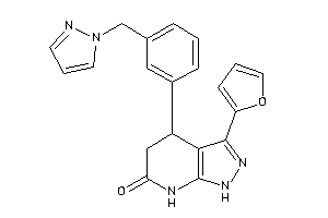 3-(2-furyl)-4-[3-(pyrazol-1-ylmethyl)phenyl]-1,4,5,7-tetrahydropyrazolo[3,4-b]pyridin-6-one