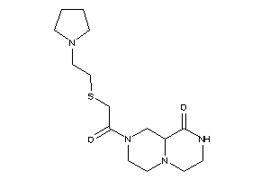 8-[2-(2-pyrrolidinoethylthio)acetyl]-3,4,6,7,9,9a-hexahydro-2H-pyrazino[1,2-a]pyrazin-1-one