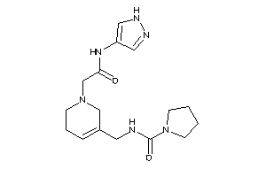 N-[[1-[2-keto-2-(1H-pyrazol-4-ylamino)ethyl]-3,6-dihydro-2H-pyridin-5-yl]methyl]pyrrolidine-1-carboxamide