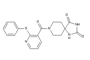 8-[2-(phenylthio)nicotinoyl]-2,4,8-triazaspiro[4.5]decane-1,3-quinone