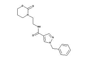 1-benzyl-N-[2-(2-keto-1,3-oxazinan-3-yl)ethyl]pyrazole-4-carboxamide