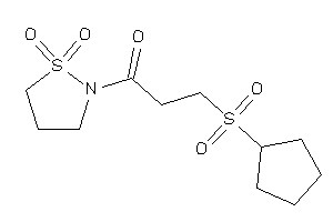 3-cyclopentylsulfonyl-1-(1,1-diketo-1,2-thiazolidin-2-yl)propan-1-one
