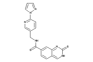 N-[(6-pyrazol-1-yl-3-pyridyl)methyl]-2-thioxo-3H-quinazoline-7-carboxamide