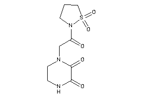 Image of 1-[2-(1,1-diketo-1,2-thiazolidin-2-yl)-2-keto-ethyl]piperazine-2,3-quinone