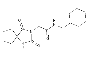 N-(cyclohexylmethyl)-2-(2,4-diketo-1,3-diazaspiro[4.4]nonan-3-yl)acetamide