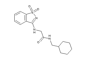N-(cyclohexylmethyl)-2-[(1,1-diketo-1,2-benzothiazol-3-yl)amino]acetamide