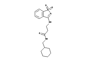 N-(cyclohexylmethyl)-3-[(1,1-diketo-1,2-benzothiazol-3-yl)amino]propionamide