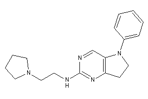 Image of (5-phenyl-6,7-dihydropyrrolo[3,2-d]pyrimidin-2-yl)-(2-pyrrolidinoethyl)amine