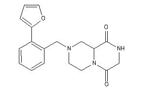 2-[2-(2-furyl)benzyl]-1,3,4,7,8,9a-hexahydropyrazino[1,2-a]pyrazine-6,9-quinone