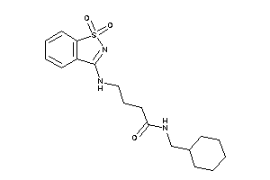 N-(cyclohexylmethyl)-4-[(1,1-diketo-1,2-benzothiazol-3-yl)amino]butyramide