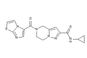 N-cyclopropyl-5-(imidazo[2,1-b]thiazole-5-carbonyl)-6,7-dihydro-4H-pyrazolo[1,5-a]pyrazine-2-carboxamide