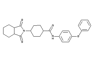 4-(1,3-diketo-3a,4,5,6,7,7a-hexahydroisoindol-2-yl)-N-(4-phenoxyphenyl)cyclohexanecarboxamide