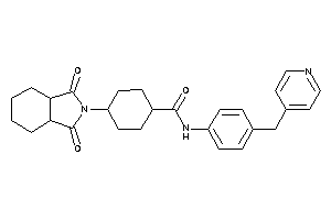 4-(1,3-diketo-3a,4,5,6,7,7a-hexahydroisoindol-2-yl)-N-[4-(4-pyridylmethyl)phenyl]cyclohexanecarboxamide