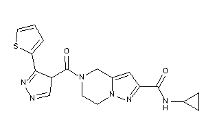 N-cyclopropyl-5-[3-(2-thienyl)-4H-pyrazole-4-carbonyl]-6,7-dihydro-4H-pyrazolo[1,5-a]pyrazine-2-carboxamide