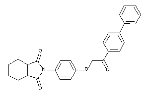 2-[4-[2-keto-2-(4-phenylphenyl)ethoxy]phenyl]-3a,4,5,6,7,7a-hexahydroisoindole-1,3-quinone