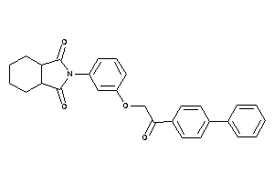 2-[3-[2-keto-2-(4-phenylphenyl)ethoxy]phenyl]-3a,4,5,6,7,7a-hexahydroisoindole-1,3-quinone