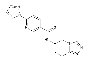 6-pyrazol-1-yl-N-(5,6,7,8-tetrahydro-[1,2,4]triazolo[4,3-a]pyridin-6-yl)nicotinamide