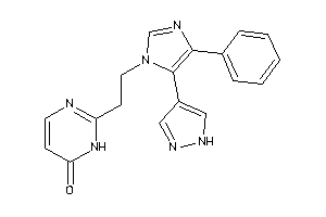 Image of 2-[2-[4-phenyl-5-(1H-pyrazol-4-yl)imidazol-1-yl]ethyl]-1H-pyrimidin-6-one