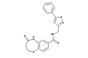 4-keto-N-[(5-phenylisoxazol-3-yl)methyl]-3,5-dihydro-2H-1,5-benzothiazepine-7-carboxamide