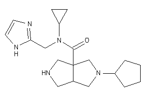 5-cyclopentyl-N-cyclopropyl-N-(1H-imidazol-2-ylmethyl)-1,2,3,3a,4,6-hexahydropyrrolo[3,4-c]pyrrole-6a-carboxamide