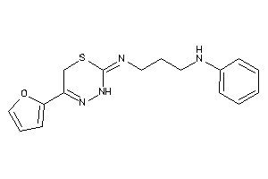 Image of 3-[[5-(2-furyl)-3,6-dihydro-1,3,4-thiadiazin-2-ylidene]amino]propyl-phenyl-amine