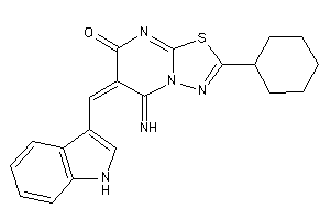 2-cyclohexyl-5-imino-6-(1H-indol-3-ylmethylene)-[1,3,4]thiadiazolo[3,2-a]pyrimidin-7-one