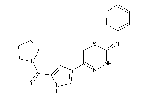 Image of [4-(2-phenylimino-3,6-dihydro-1,3,4-thiadiazin-5-yl)-1H-pyrrol-2-yl]-pyrrolidino-methanone
