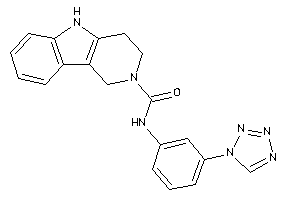 N-[3-(tetrazol-1-yl)phenyl]-1,3,4,5-tetrahydropyrido[4,3-b]indole-2-carboxamide