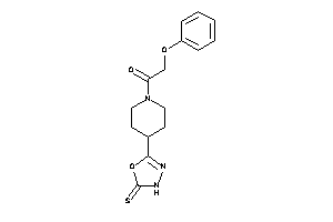 2-phenoxy-1-[4-(2-thioxo-3H-1,3,4-oxadiazol-5-yl)piperidino]ethanone