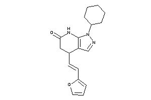 Image of 1-cyclohexyl-4-[2-(2-furyl)vinyl]-5,7-dihydro-4H-pyrazolo[3,4-b]pyridin-6-one