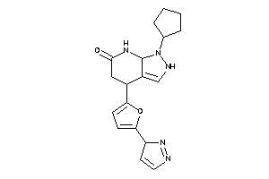 1-cyclopentyl-4-[5-(3H-pyrazol-3-yl)-2-furyl]-4,5,7,7a-tetrahydro-2H-pyrazolo[3,4-b]pyridin-6-one