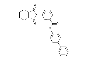 3-(1,3-diketo-3a,4,5,6,7,7a-hexahydroisoindol-2-yl)benzoic Acid (4-phenylphenyl) Ester