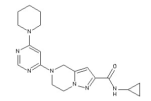 N-cyclopropyl-5-(6-piperidinopyrimidin-4-yl)-6,7-dihydro-4H-pyrazolo[1,5-a]pyrazine-2-carboxamide