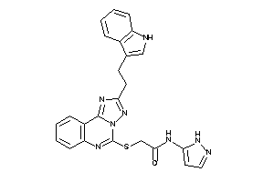 2-[[2-[2-(1H-indol-3-yl)ethyl]-[1,2,4]triazolo[1,5-c]quinazolin-5-yl]thio]-N-(1H-pyrazol-5-yl)acetamide