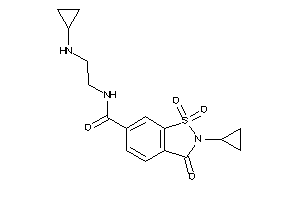 2-cyclopropyl-N-[2-(cyclopropylamino)ethyl]-1,1,3-triketo-1,2-benzothiazole-6-carboxamide