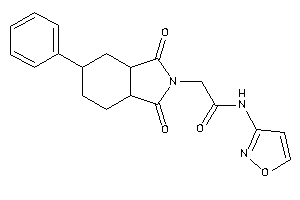 2-(1,3-diketo-5-phenyl-3a,4,5,6,7,7a-hexahydroisoindol-2-yl)-N-isoxazol-3-yl-acetamide