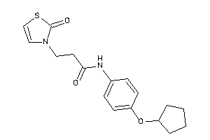 N-[4-(cyclopentoxy)phenyl]-3-(2-keto-4-thiazolin-3-yl)propionamide