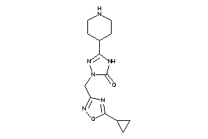 2-[(5-cyclopropyl-1,2,4-oxadiazol-3-yl)methyl]-5-(4-piperidyl)-4H-1,2,4-triazol-3-one