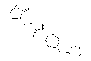 N-[4-(cyclopentoxy)phenyl]-3-(2-ketothiazolidin-3-yl)propionamide