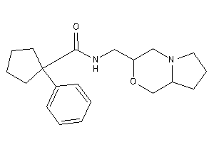 Image of N-(3,4,6,7,8,8a-hexahydro-1H-pyrrolo[2,1-c][1,4]oxazin-3-ylmethyl)-1-phenyl-cyclopentanecarboxamide