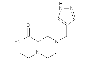 2-(1H-pyrazol-4-ylmethyl)-3,4,6,7,8,9a-hexahydro-1H-pyrazino[1,2-a]pyrazin-9-one