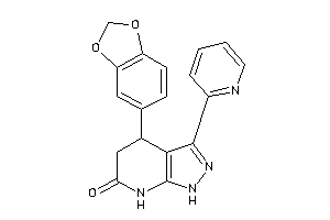 4-(1,3-benzodioxol-5-yl)-3-(2-pyridyl)-1,4,5,7-tetrahydropyrazolo[3,4-b]pyridin-6-one