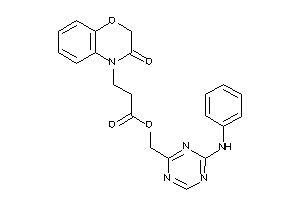 3-(3-keto-1,4-benzoxazin-4-yl)propionic Acid (4-anilino-s-triazin-2-yl)methyl Ester