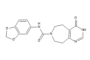 Image of N-(1,3-benzodioxol-5-yl)-4-keto-5,6,8,9-tetrahydro-3H-pyrimido[4,5-d]azepine-7-carboxamide