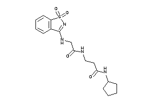 N-cyclopentyl-3-[[2-[(1,1-diketo-1,2-benzothiazol-3-yl)amino]acetyl]amino]propionamide