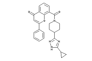 8-[4-(5-cyclopropyl-1H-1,2,4-triazol-3-yl)piperidine-1-carbonyl]-2-phenyl-chromone