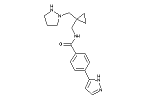 N-[[1-(pyrazolidin-1-ylmethyl)cyclopropyl]methyl]-4-(1H-pyrazol-5-yl)benzamide